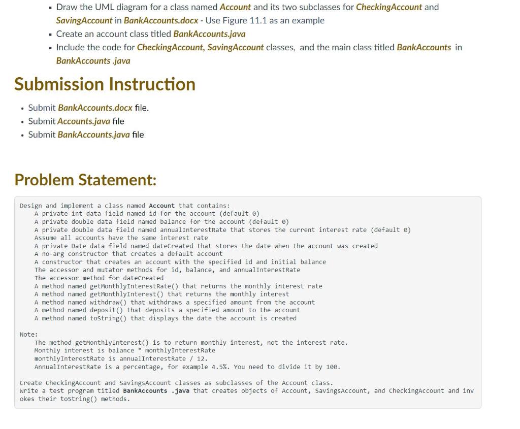  - design a class named account with the following fields -