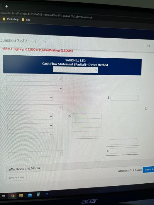 7 1. Accounts receivable decreased by $14,900 during the year. 2. Inventory