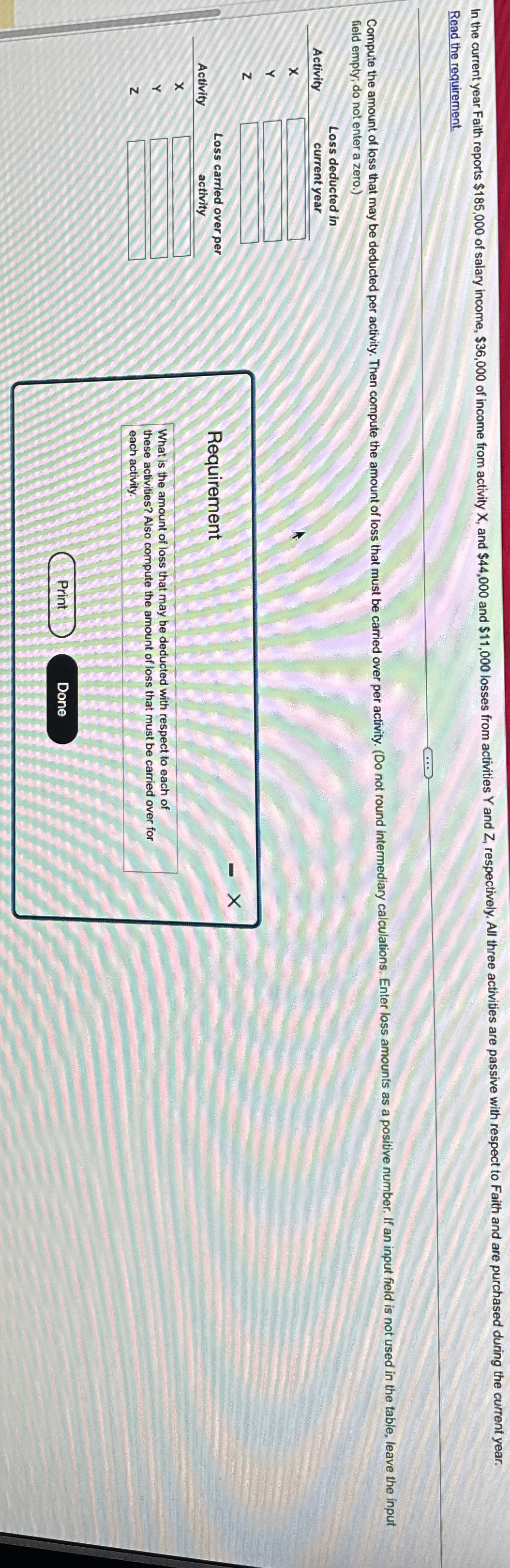  Read the requirement. field empty; do not enter a zero.) 