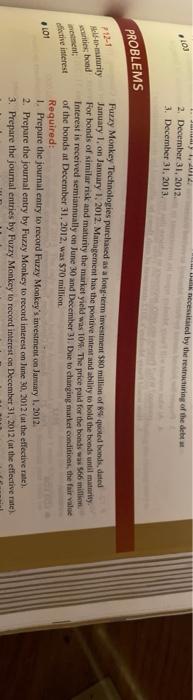 first 3 required e necesitated by the restructuring of the debe JU