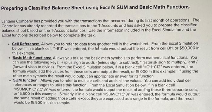 yellow boxes with tbe correct formuals to enter please Preparing a Classified