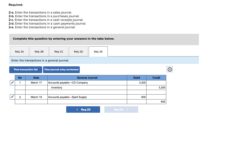  Required: 2-a. Enter the transactions in a sales journal. 2-b. Enter