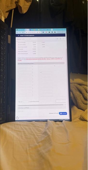 activities section of thestatement of cash form tor 20e (5how amounts thot