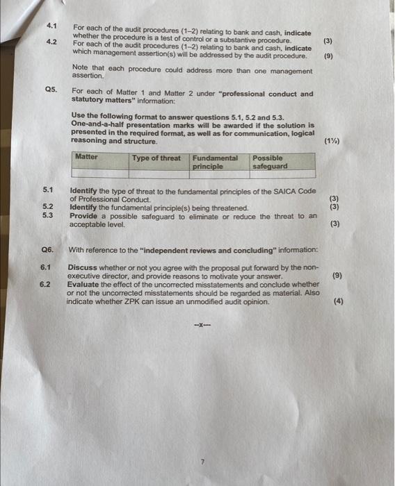 Standard on Quality Control (ISQM 1) and the firm's own policy. ZPK