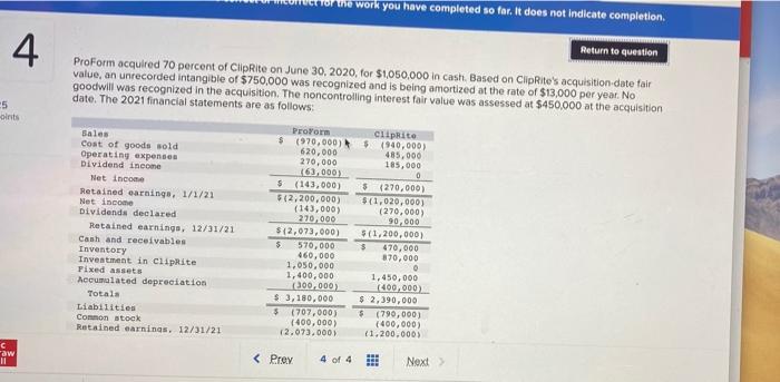  the work you have completed so far. It does not indicate