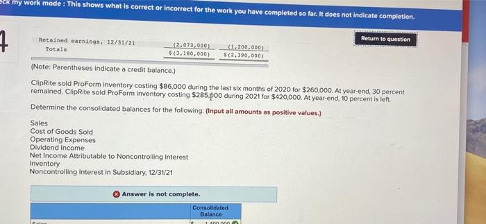 completion 4 5 oints 0 Return to question ProForm acquired 70 percent