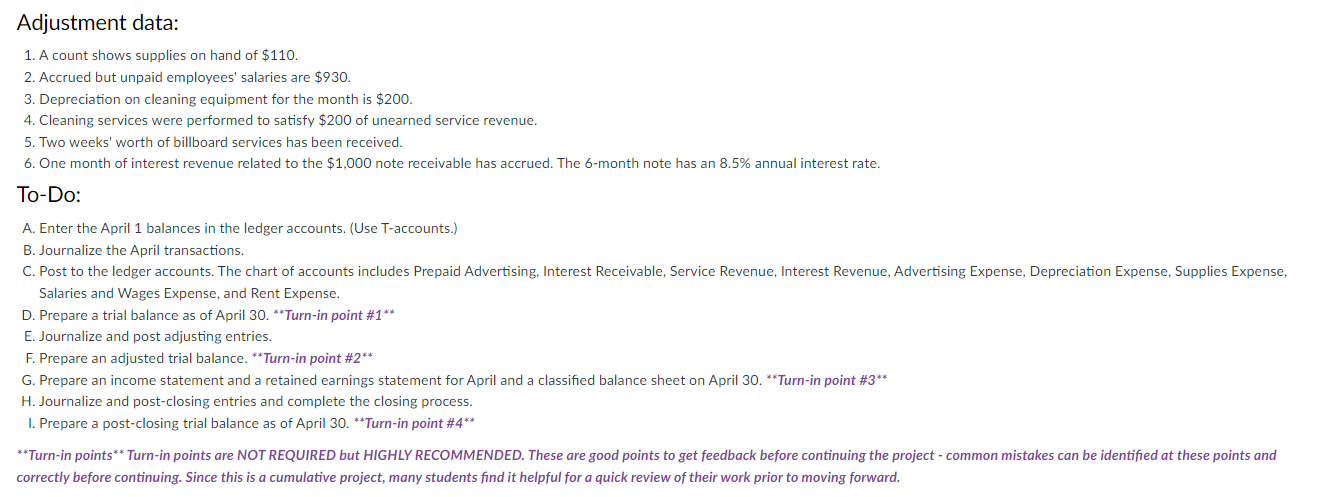  please help me with parts E-I with the ADJUSTED . images