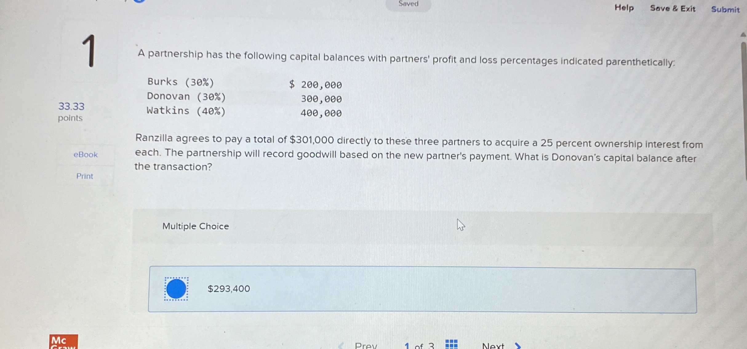  Saved Help Sove & Exit Submit 1 33.33 points eBook Ranzilla