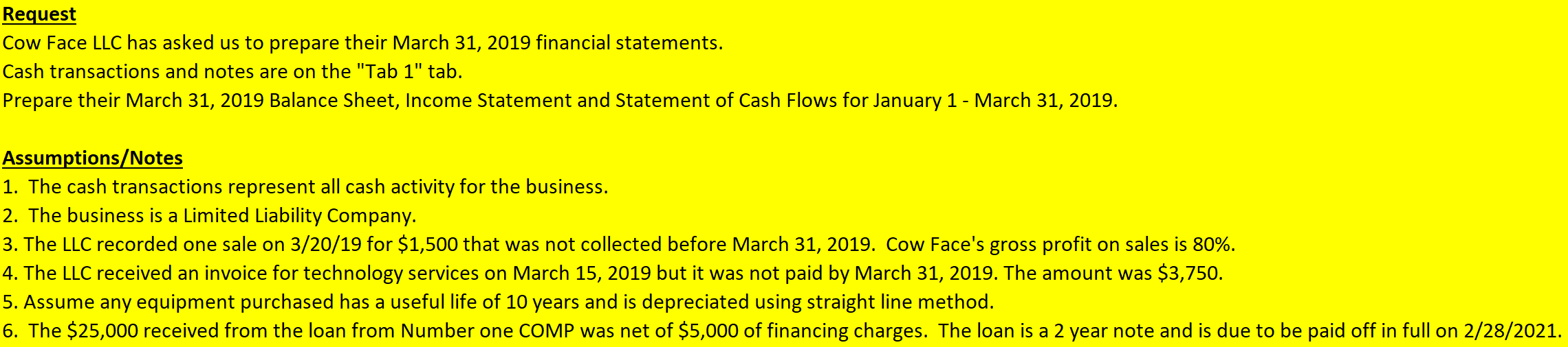 income statement, and statement of cash flow. (IN EXCEL FORMAT) whats missing?