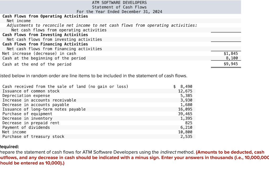 help isted below in random order are line items to be included