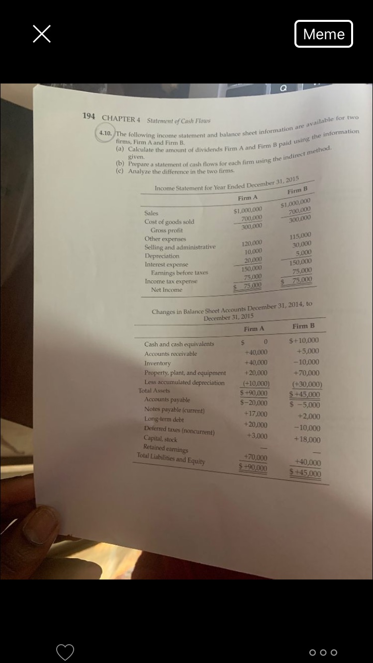 Complete the following using the information from the Study Questions and Problems