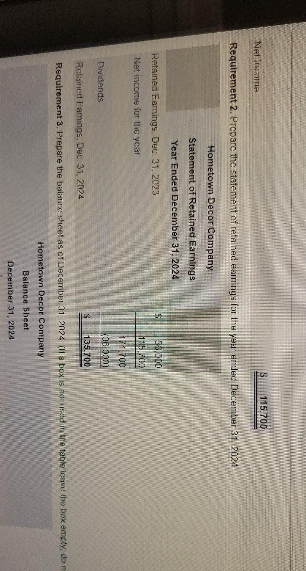 I keep getting wrong. Presented here are the accounts of Hometown Decor