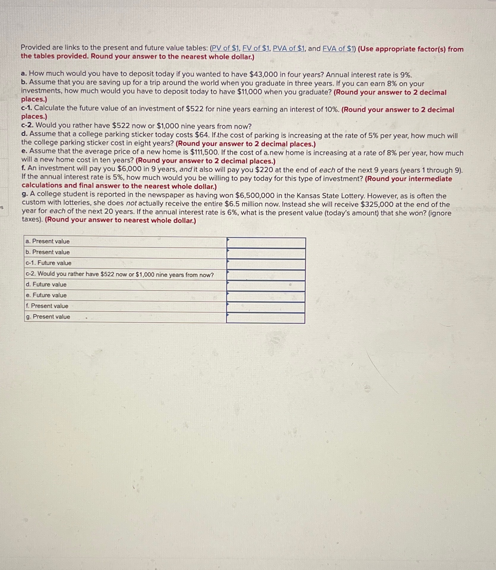  THE TABLE WILL BE ATTACHED AS ANOTHER QUESTION BECAUSE I CAN