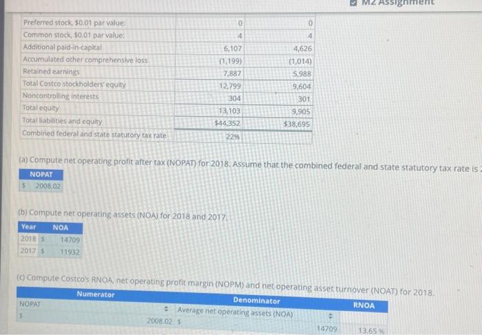 and income statements for Costco Wholesale Corporation follow. Costco Wholesale Corporation Consolidated