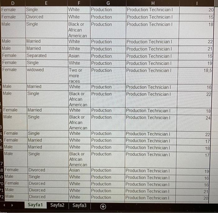 Accountant 1 African American Single White Admin Offices Accountant Married White Admin