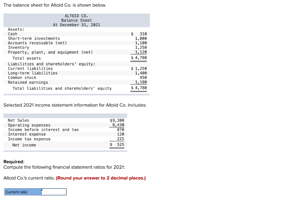 HW CH2 & CH3 Question 36 The balance sheet for Altoid Co.