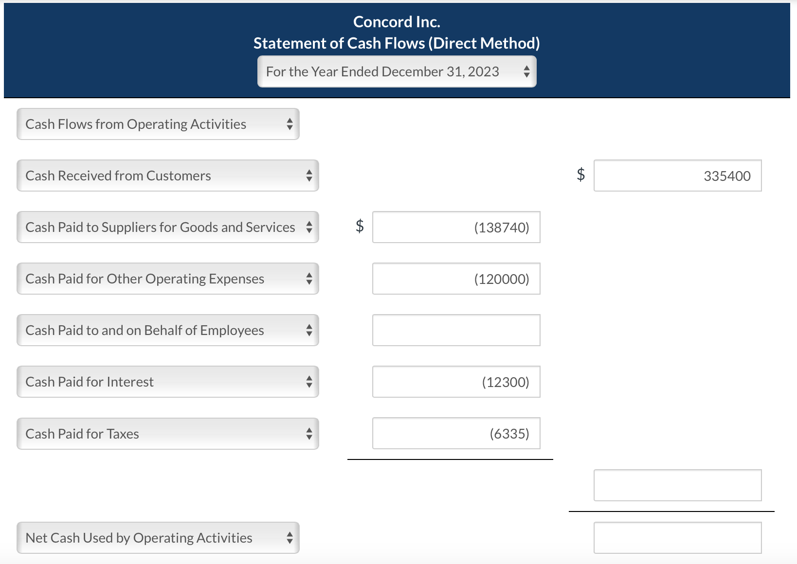 expense of $72,000. 3. Equipment with a cost of $36,000 that was