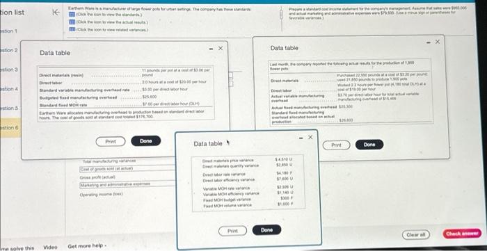 actuil renute) fercoratis variancest) Clid the ioon to view related variancee) Data
