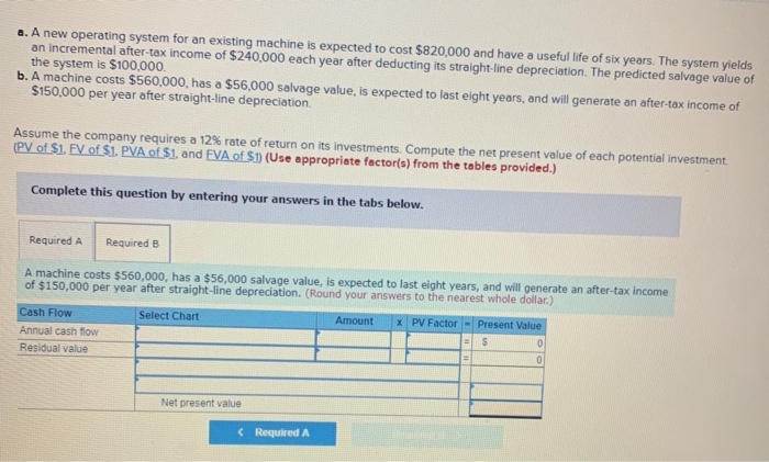  a. A new operating system for an existing machine is expected