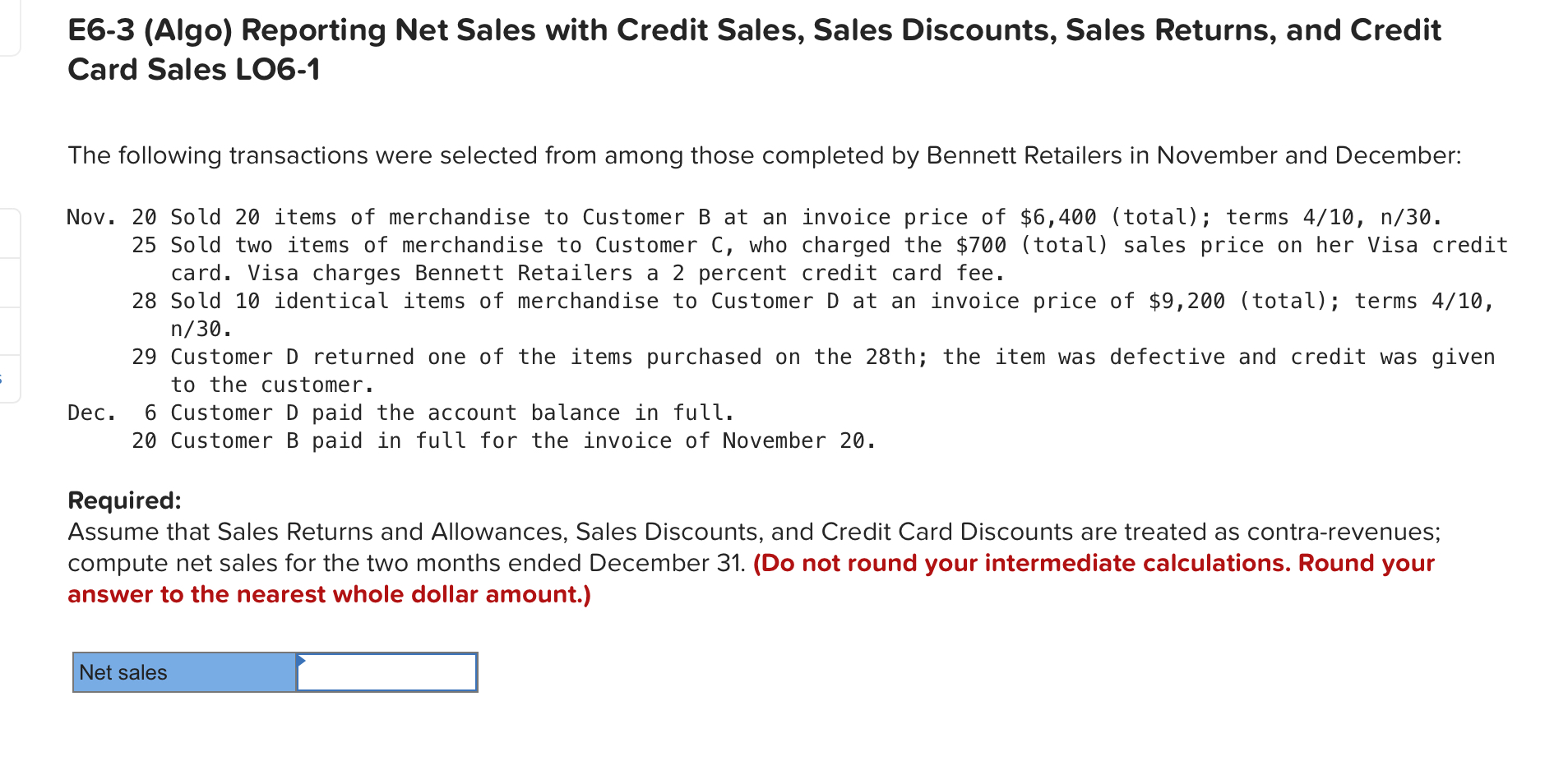Percentage of Credit Sales Method LO6-2 During the current year, Sun Electronics,