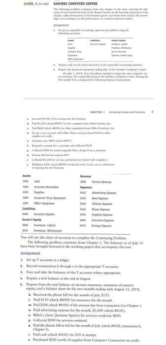  LOI, 4 () SANCHEZ COMPUTER CENTER The mechapel when the +lI