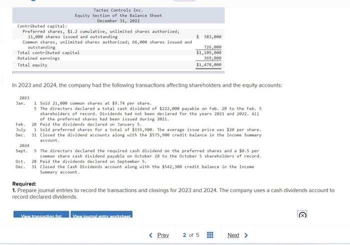  ABC Co. retired 0,000. The con shares during 2023. Earnings were
