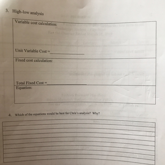 analysis. Cost Behavior and CVP Analysis At the end of August 2018