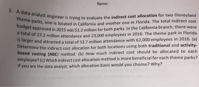  Name: 3. A data analyst engineer r is trying to evaluate