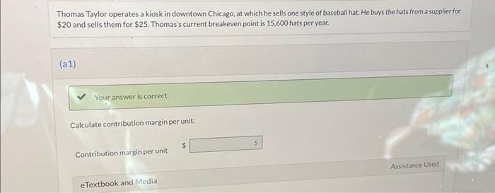 how would I solve b? Thomas Taylor operates a kiosk in downtown