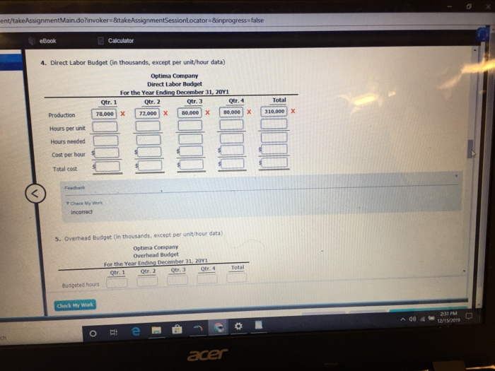preparing to build its master budget for the coming year (20Y1). The