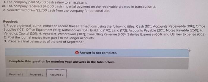 preparing a trial balance LO A1, P1 Business transactions completed by Hannah