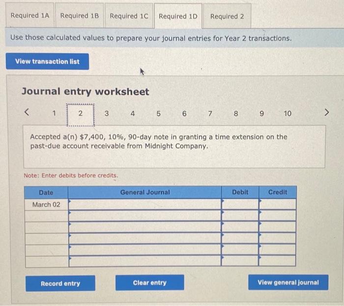 account receivable. Note: Enter debits before credits. First, complete the table below