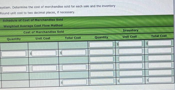 year: Jan. 1 Inventory 30,000 units at $30.00 Mor. 18 Sale 24,000