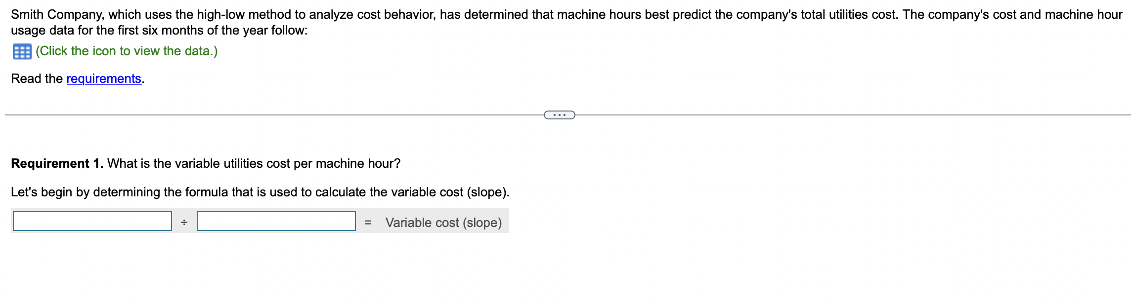cost behavior, has determined that machine hours best predict the company's total