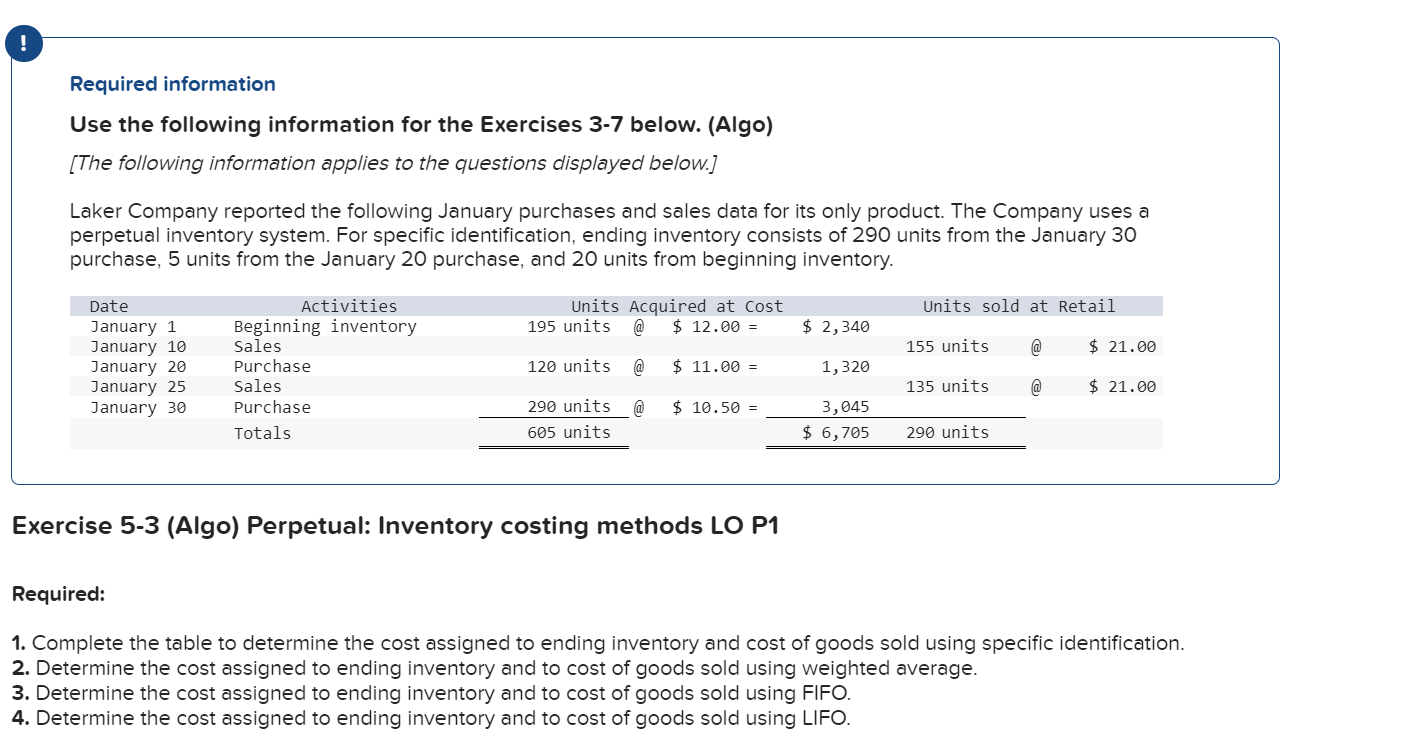 Please help with the tables above! Required information Use the following information