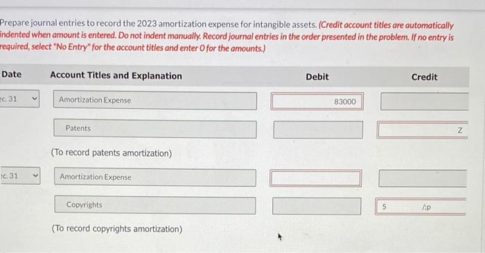 2022, is presented here. $62,100 Patents ($69,000 cost less $6,900 amortization) Copyrights