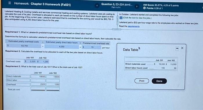  = Homework: Chapter 3 Homework (Fall24) Question 3, E3-22A (simi... HW