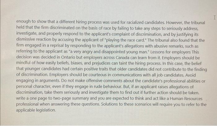 firm may not have directly intended to discriminate against job candidate, but