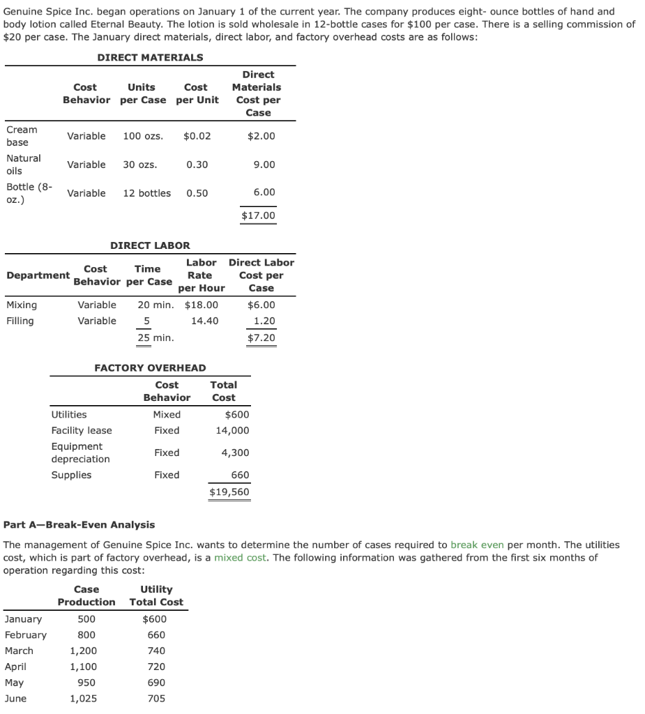 Answer problem in full. 1. Determine the fixed and variable portion of