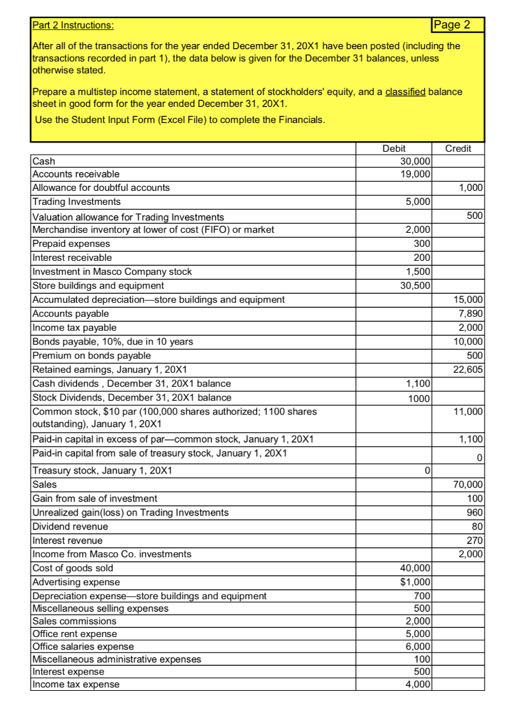 Prepare a balance sheet with given information using balances as of