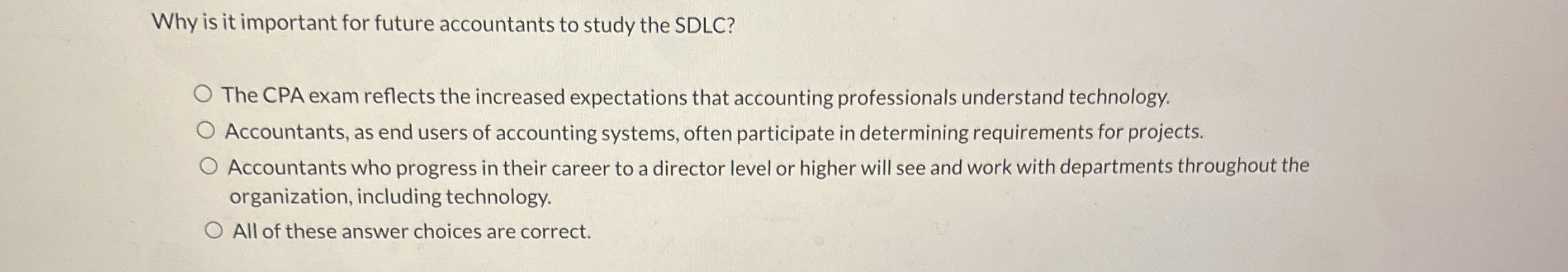  Why is it important for future accountants to study the SDLC?