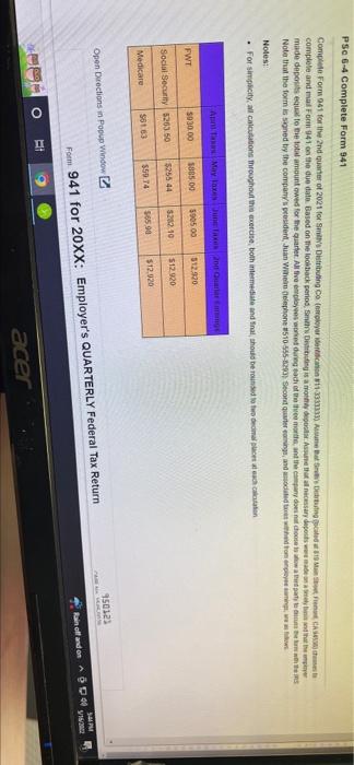 enter in tax form complete a 941 PS 6-4 Complete Form 941