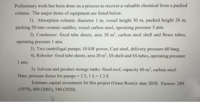 Preliminary work has been done on a process to recover a valuable