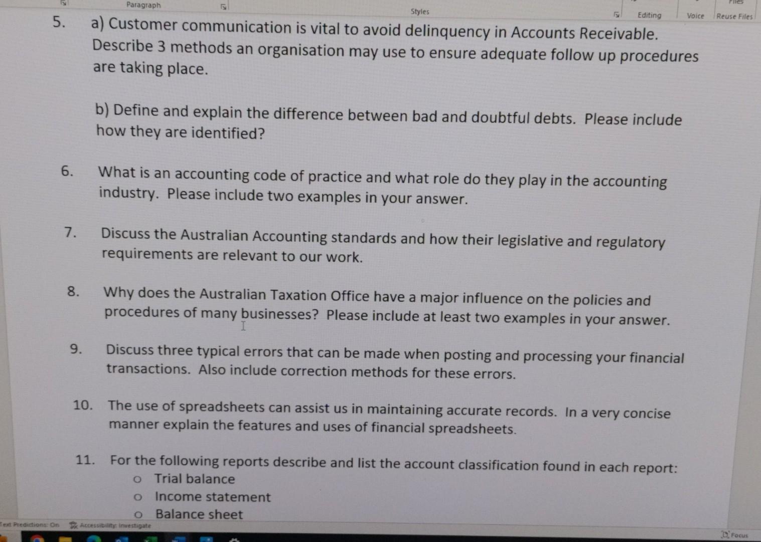 must be comprehensive and professionally presented with formatting at industry standard. Examples