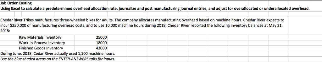 1 Compute the predetermined overhead allocation rate for 2018. Use the