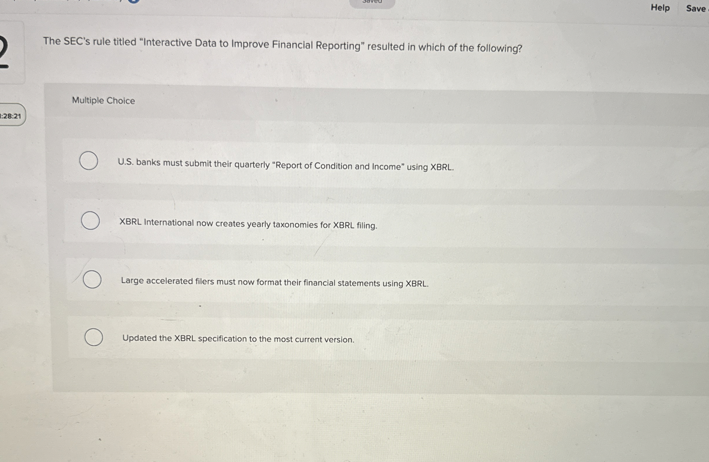  The SEC's rule titled "Interactive Data to Improve Financial Reporting" resulted