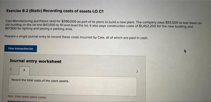 of plant assets LO C1 Rizio Company purchases a machine for $12,500,