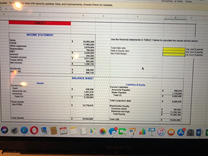  Formatting as Table Styles Update To k to-date with security updates,