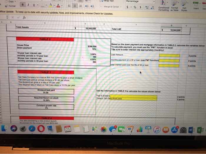 fixes, and improvements, choose Check for Updates C D E F TABLE