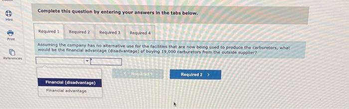 Engines, Ltd., manufactures a variety of engines for use in heavy equipment.